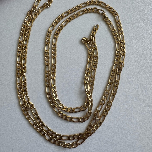 18K Gold Plated Stainless Steel Chain – 36” DIY Jewelry Supply - Picture 3 of 7